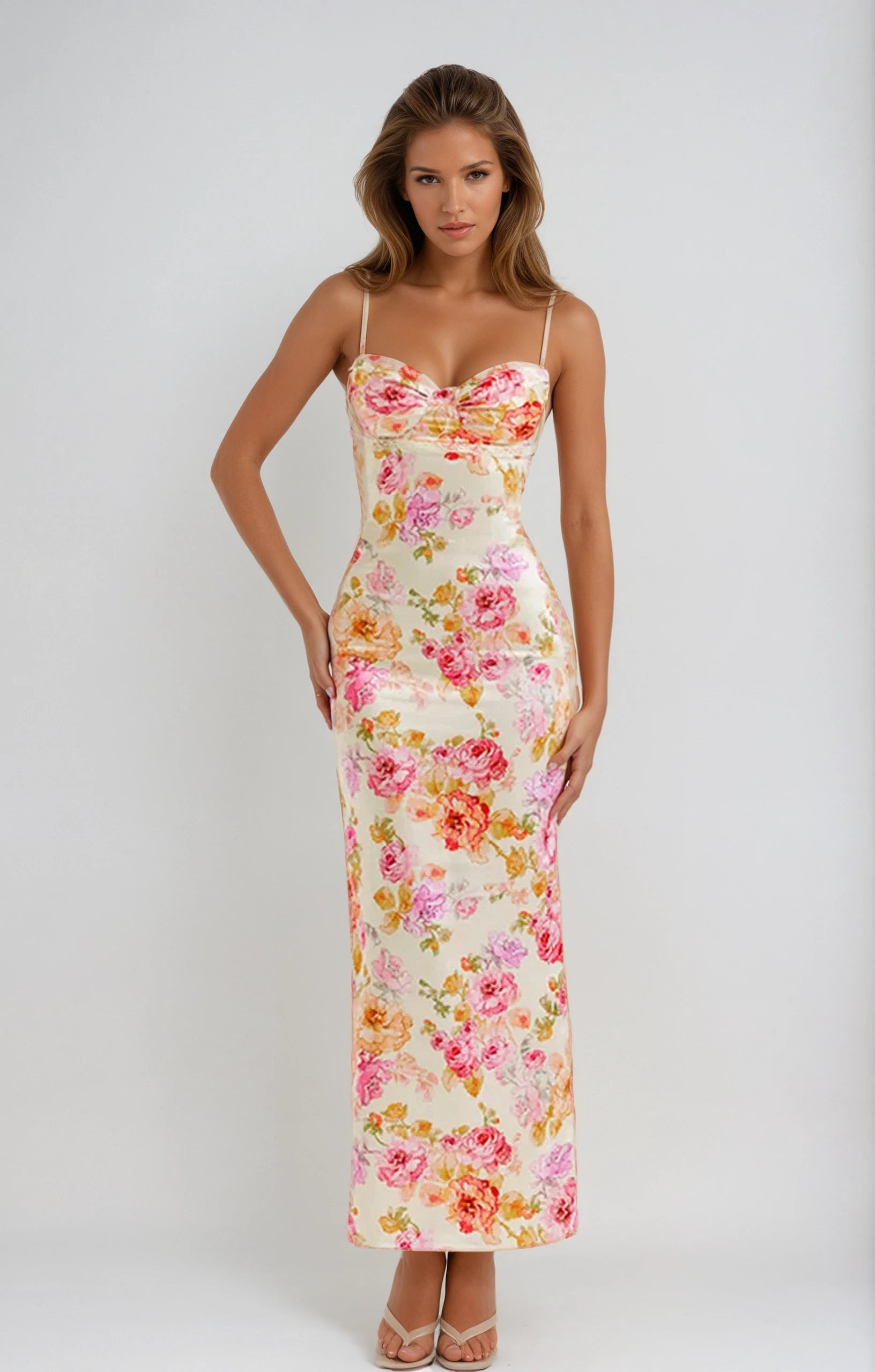Fionna Floral Print Maxi Dress