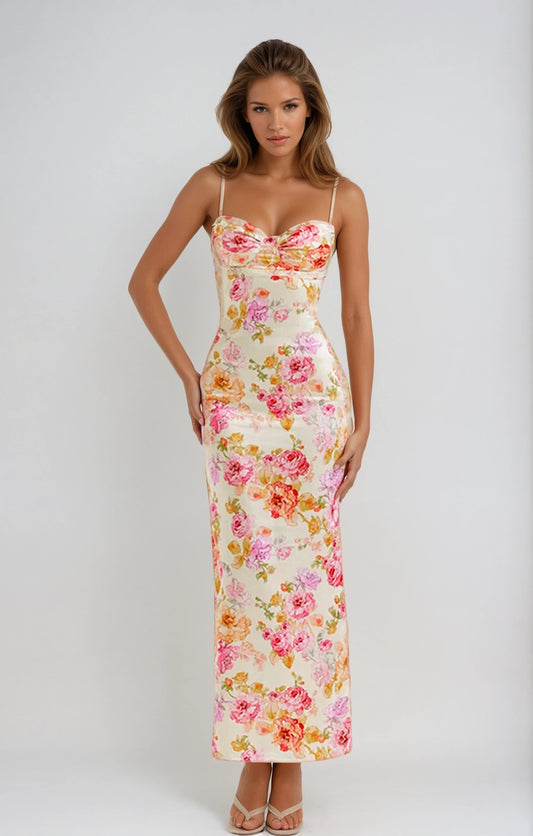 Fionna Floral Print Maxi Dress
