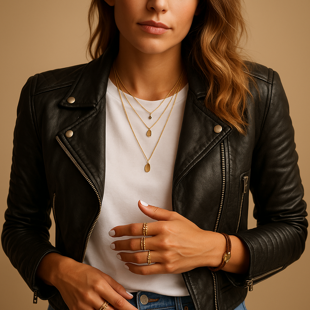 Aria Black Faux Leather Jacket | Lorienna