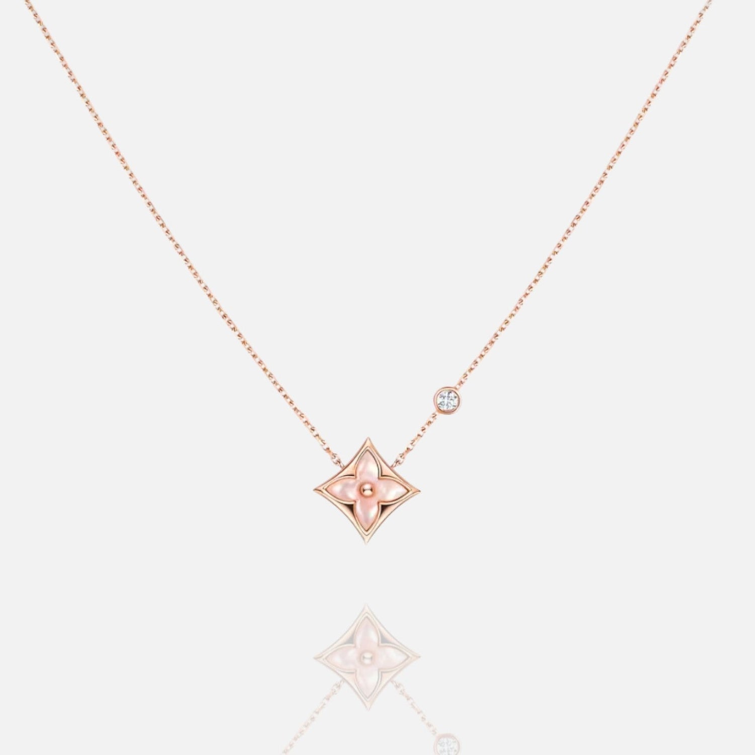 Color Blossom Pink Flower Necklace