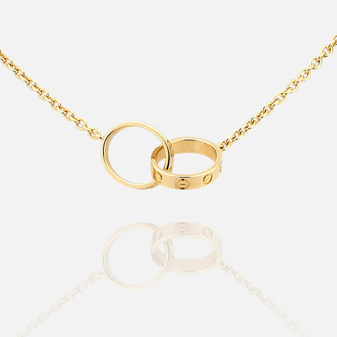 Classic Love Double Ring Necklace