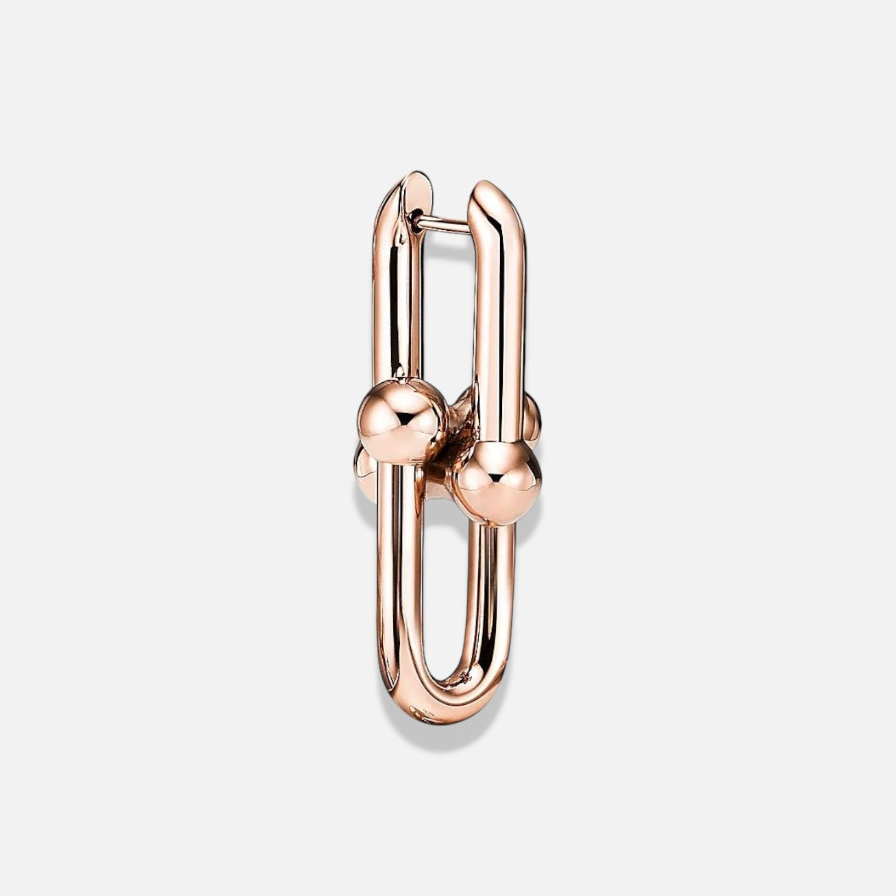 Minimal Link Hoop Earrings worn
