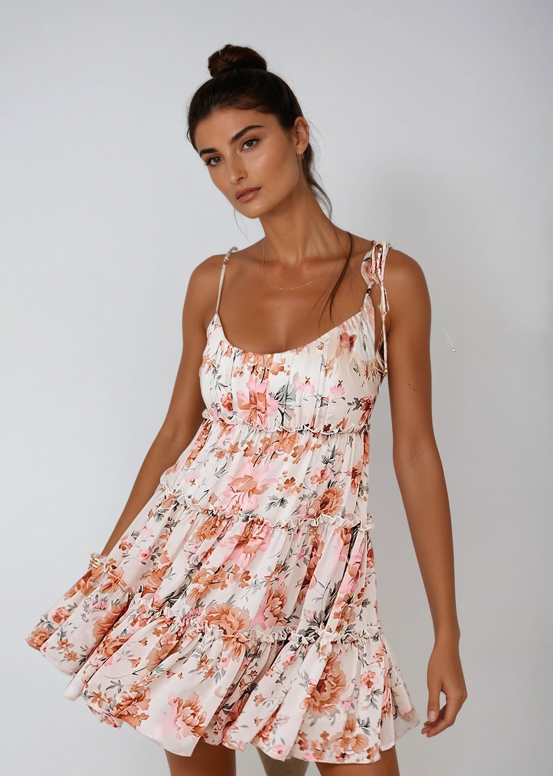 Brenda Floral Halter Mini Dress