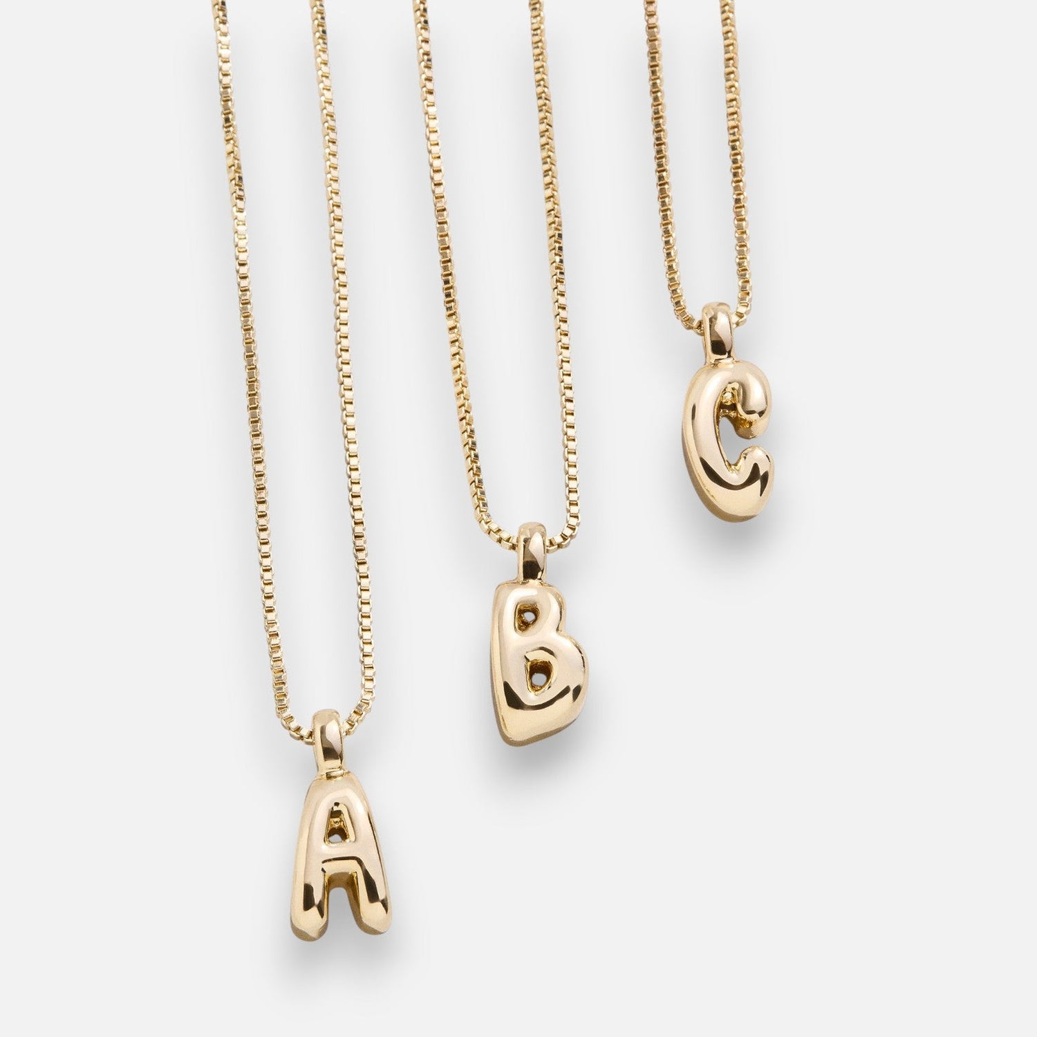 Mini Bubble Initial Necklace