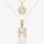 Initial Necklace A–Z Duo Set