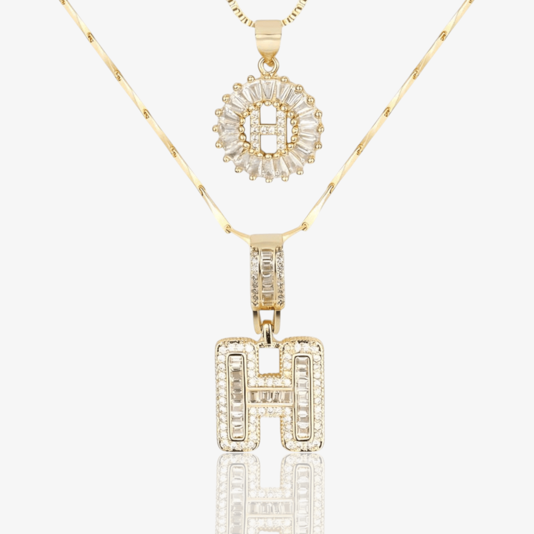 Initial Necklace A–Z Duo Set