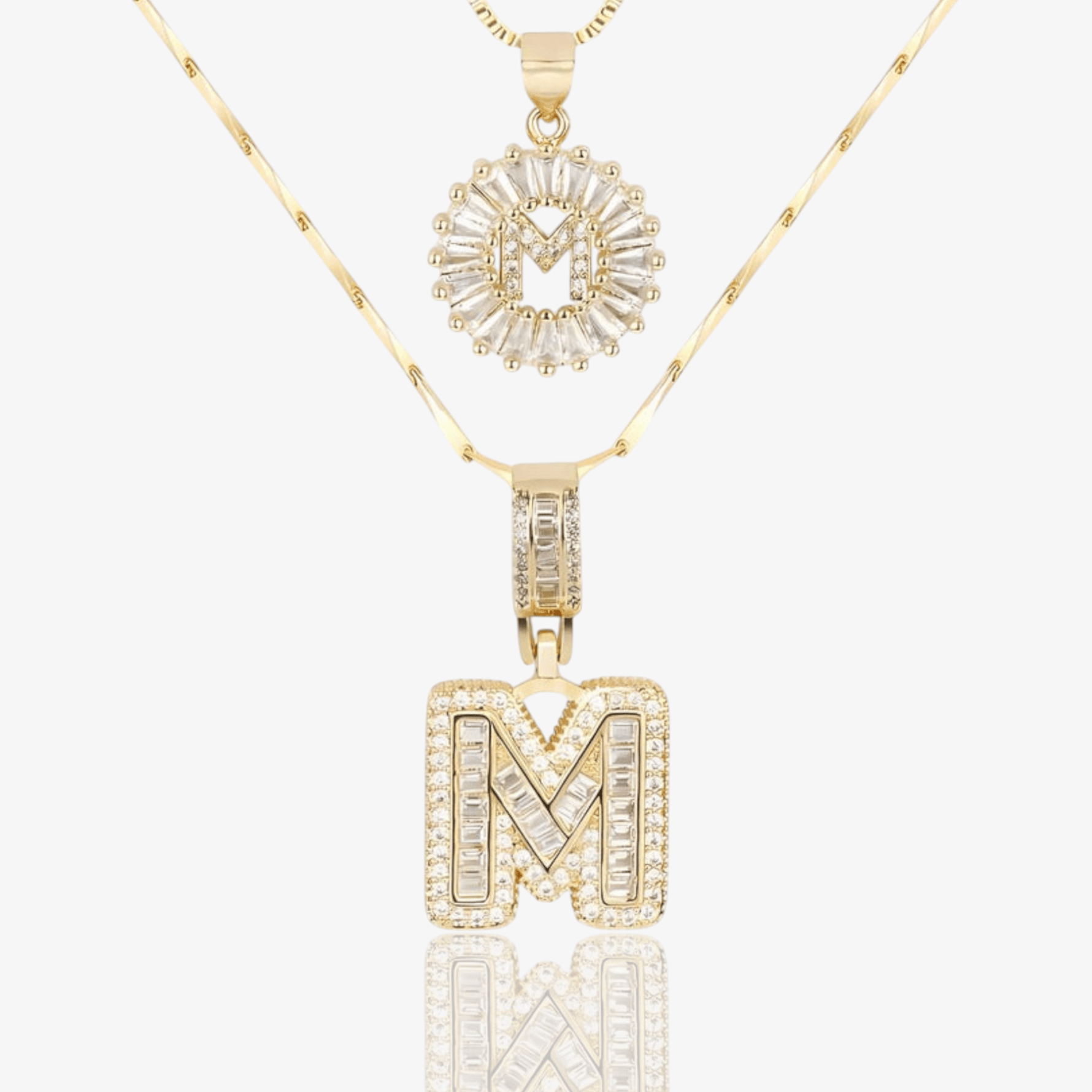 Initial Necklace A–Z Duo Set