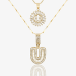 Initial Necklace A–Z Duo Set