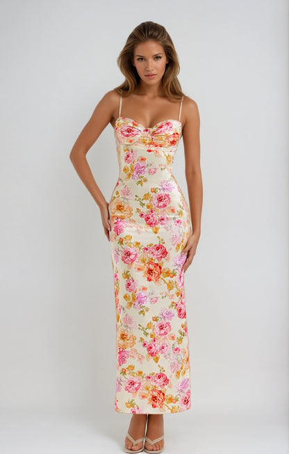 Fionna Floral Print Maxi Dress