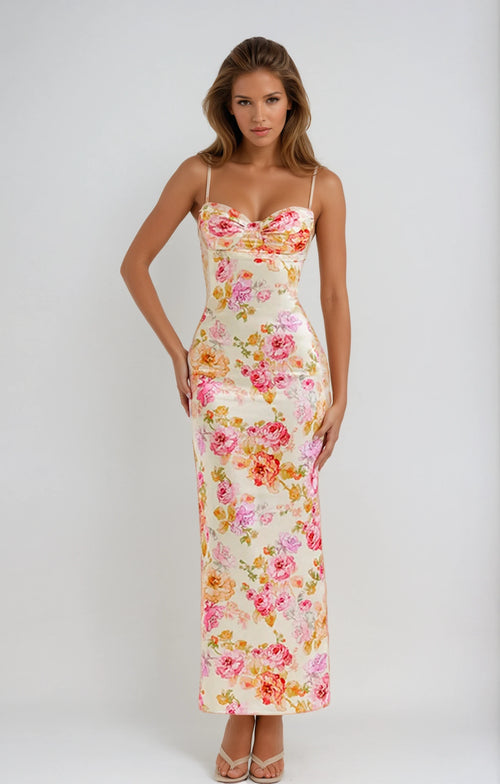 Fionna Floral Print Maxi Dress