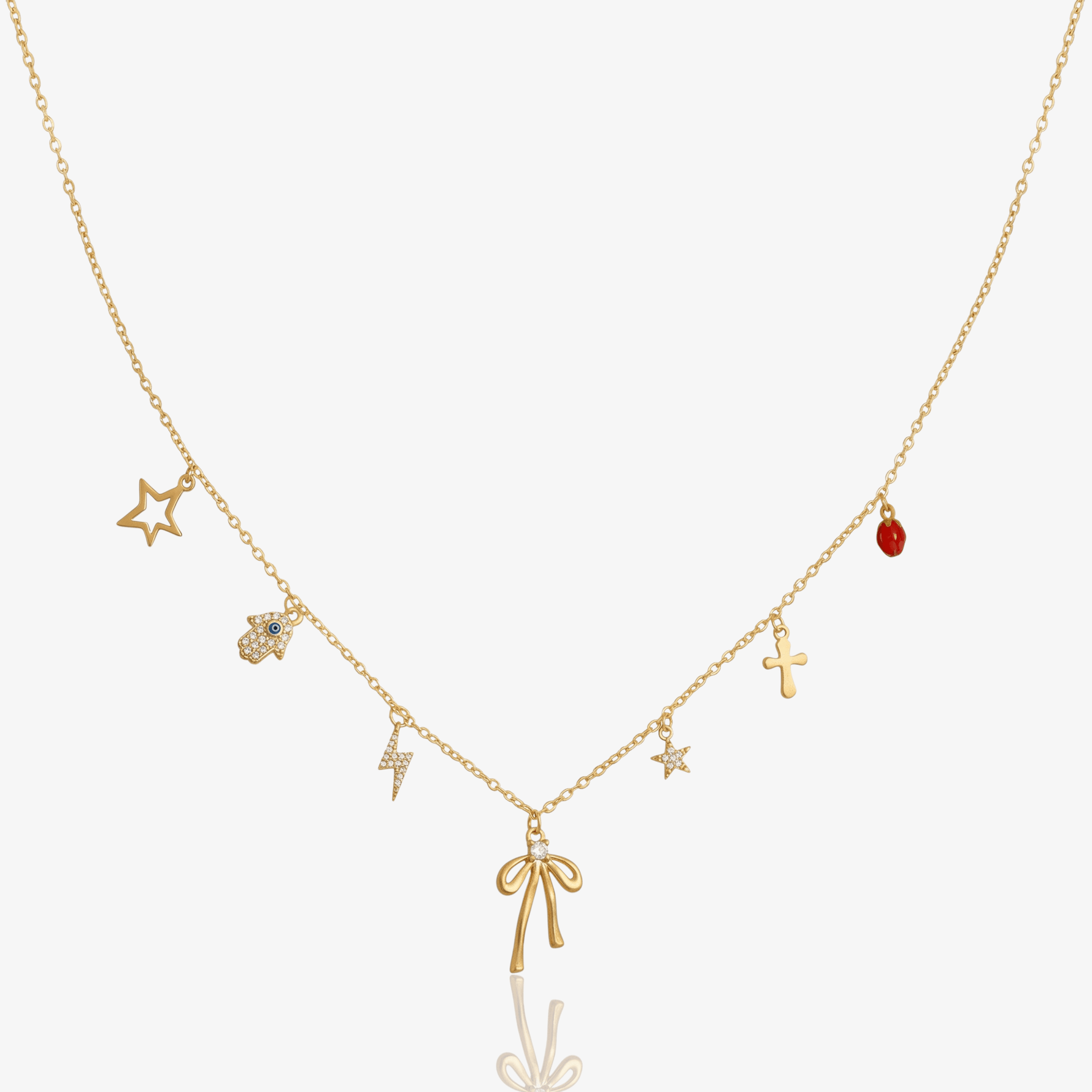 Paperclip Charm Detail Necklace