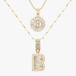Initial Necklace A–Z Duo Set