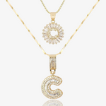 Initial Necklace A–Z Duo Set