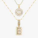 Initial Necklace A–Z Duo Set