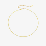 Gold Herringbone Chain Necklace