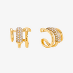 Layered Diamond Ear Cuff Earrings