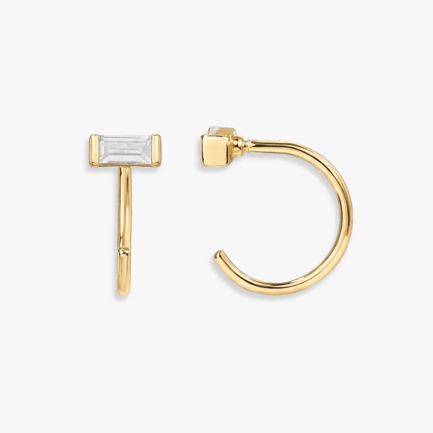 Half Hoop Huggie Earrings