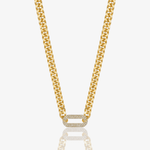 Cuban Halo Link Choker Necklace