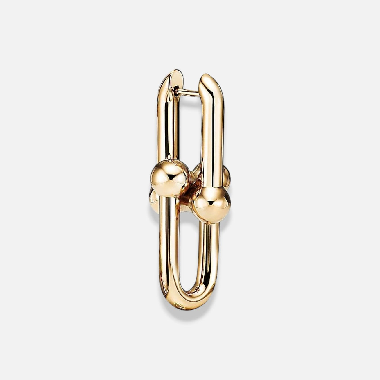 Minimal Link Hoop Earrings - image 1