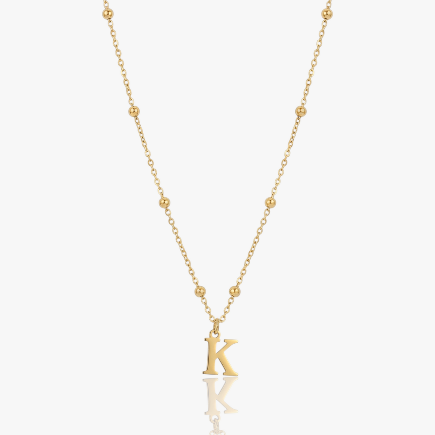 Dainty Satellite Initial Necklace