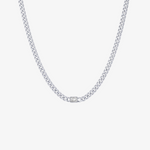 Cubic Zirconia Link Chain Necklace