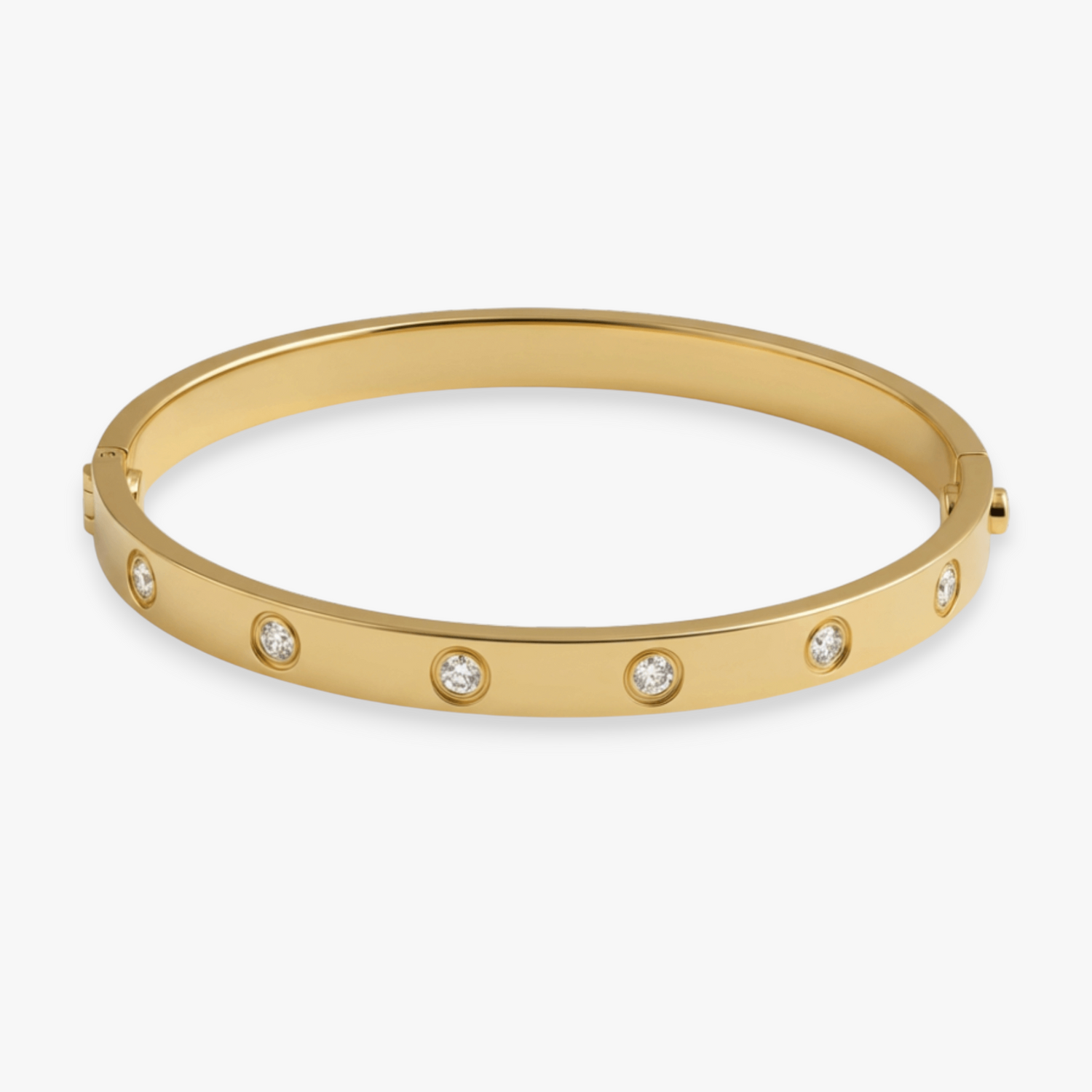 Cubic Zirconia Detail Bangle Bracelet