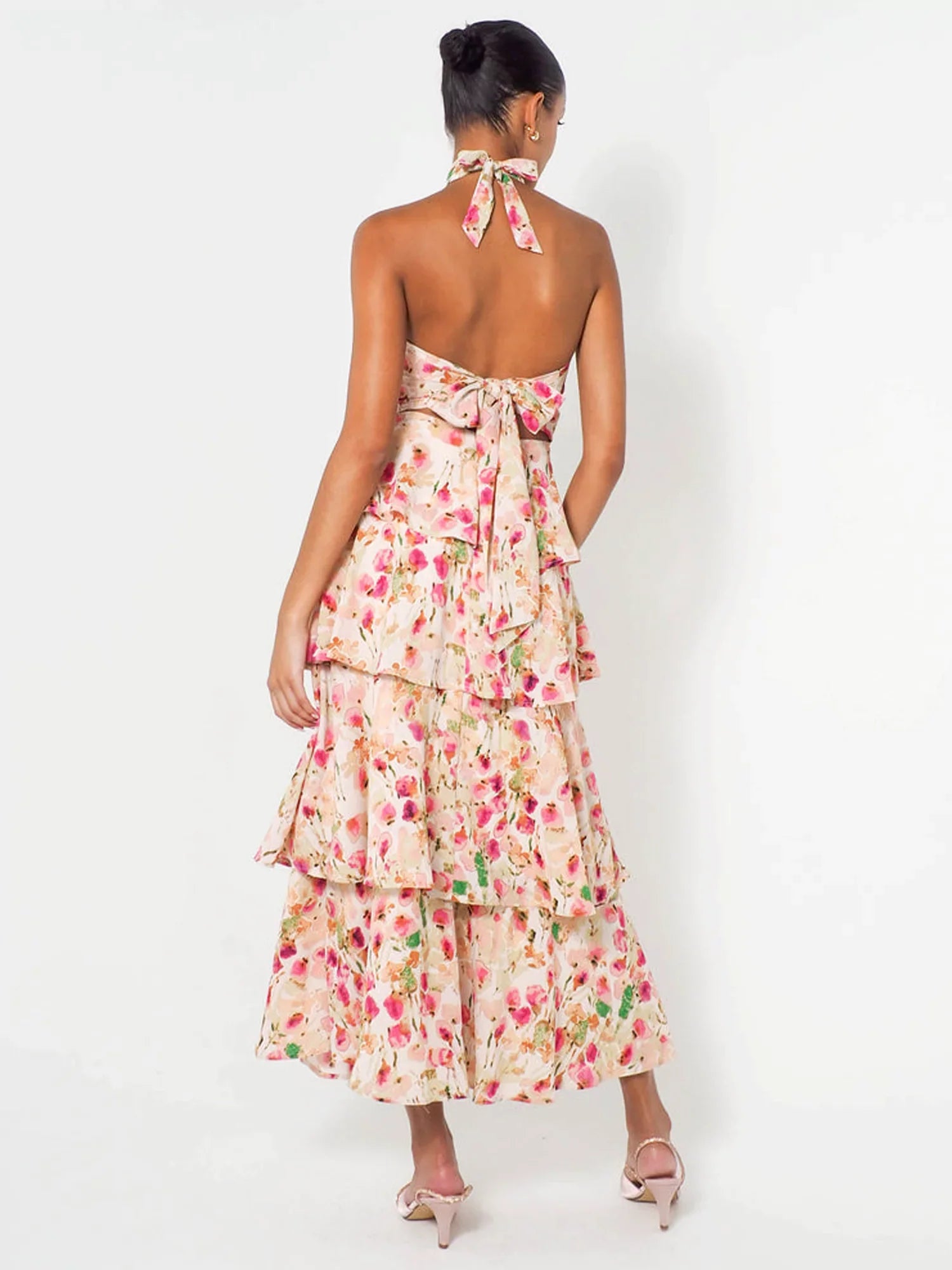 Airah Floral Halterneck Maxi Dress