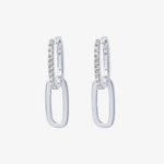 Paperclip Link Hoop Earrings