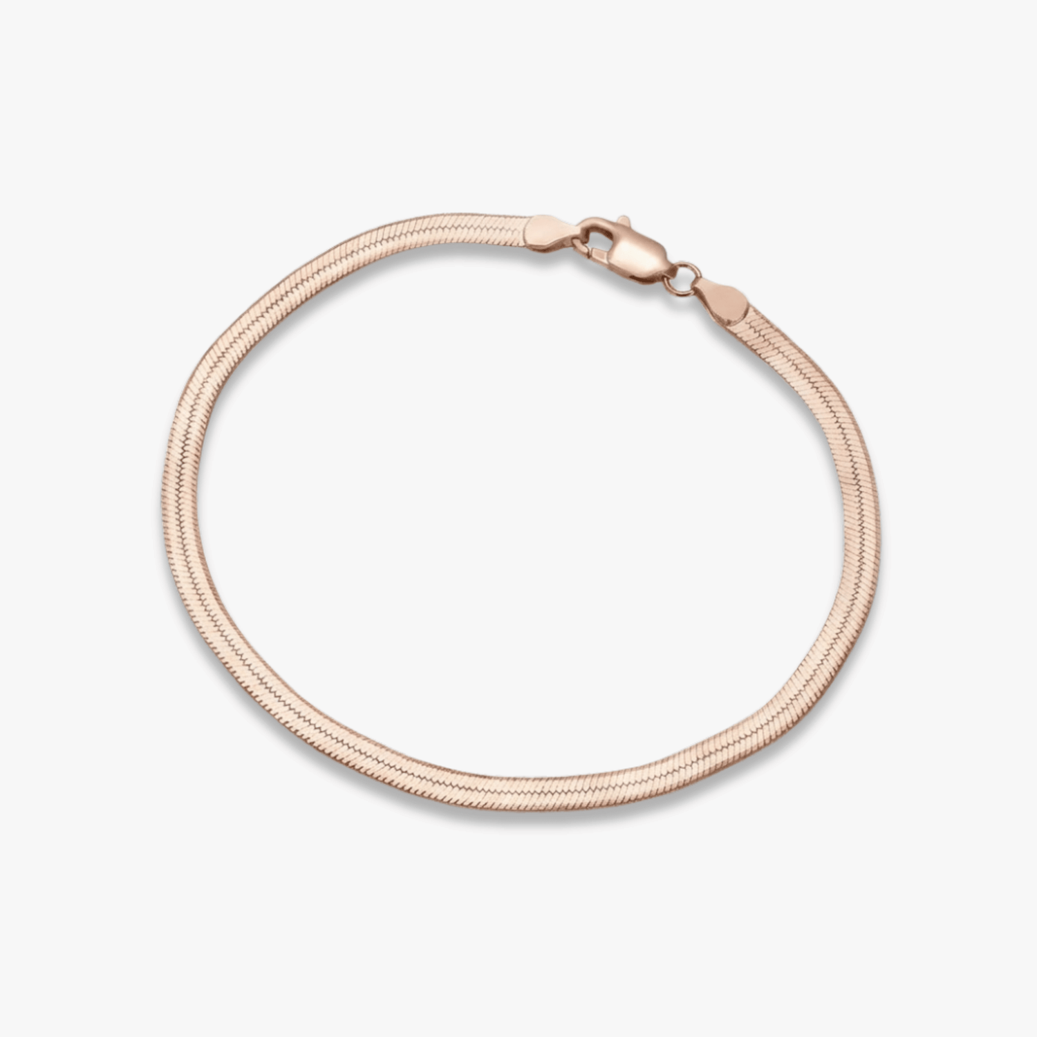 Flat Herringbone Chain Bracelet
