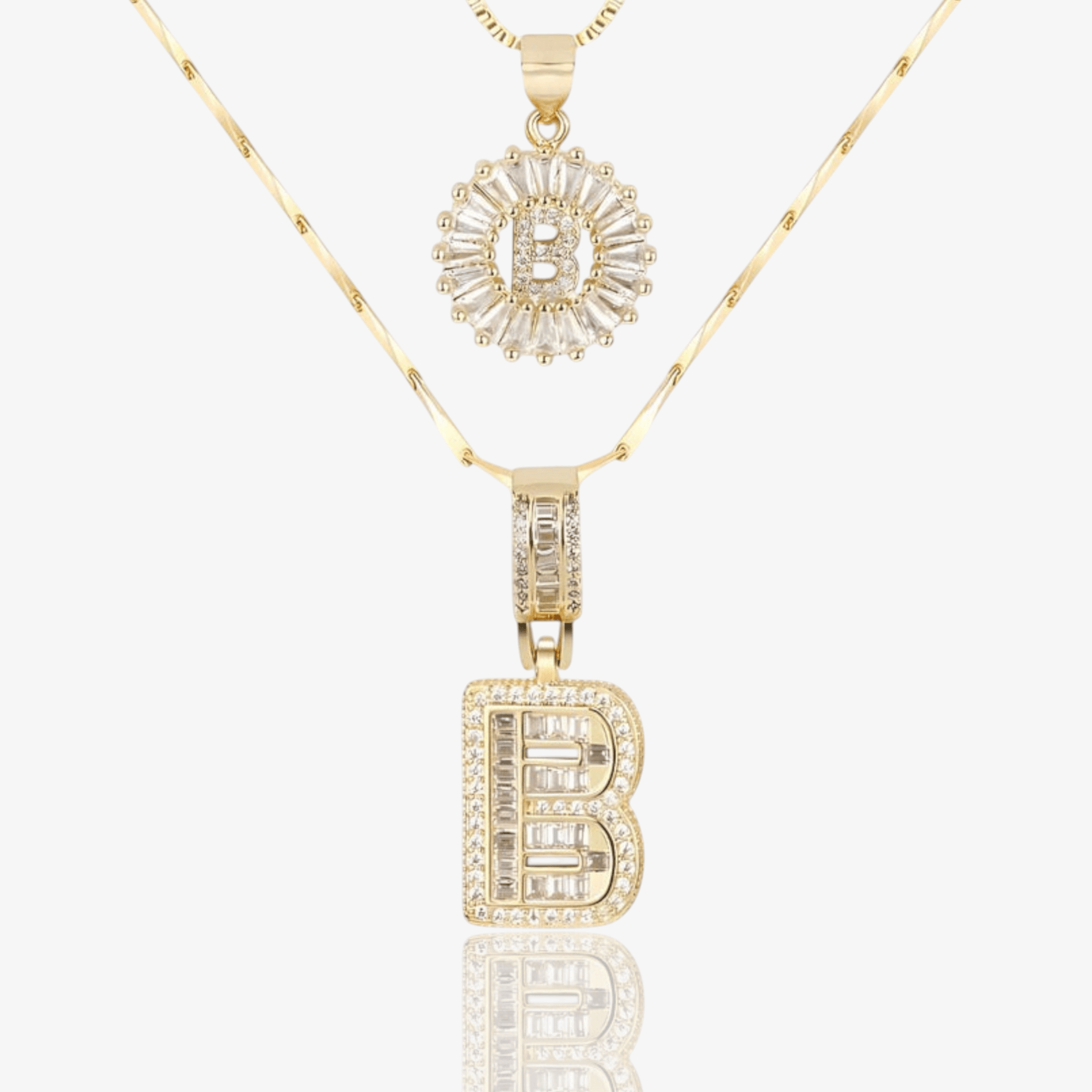 Initial Necklace A–Z Duo Set