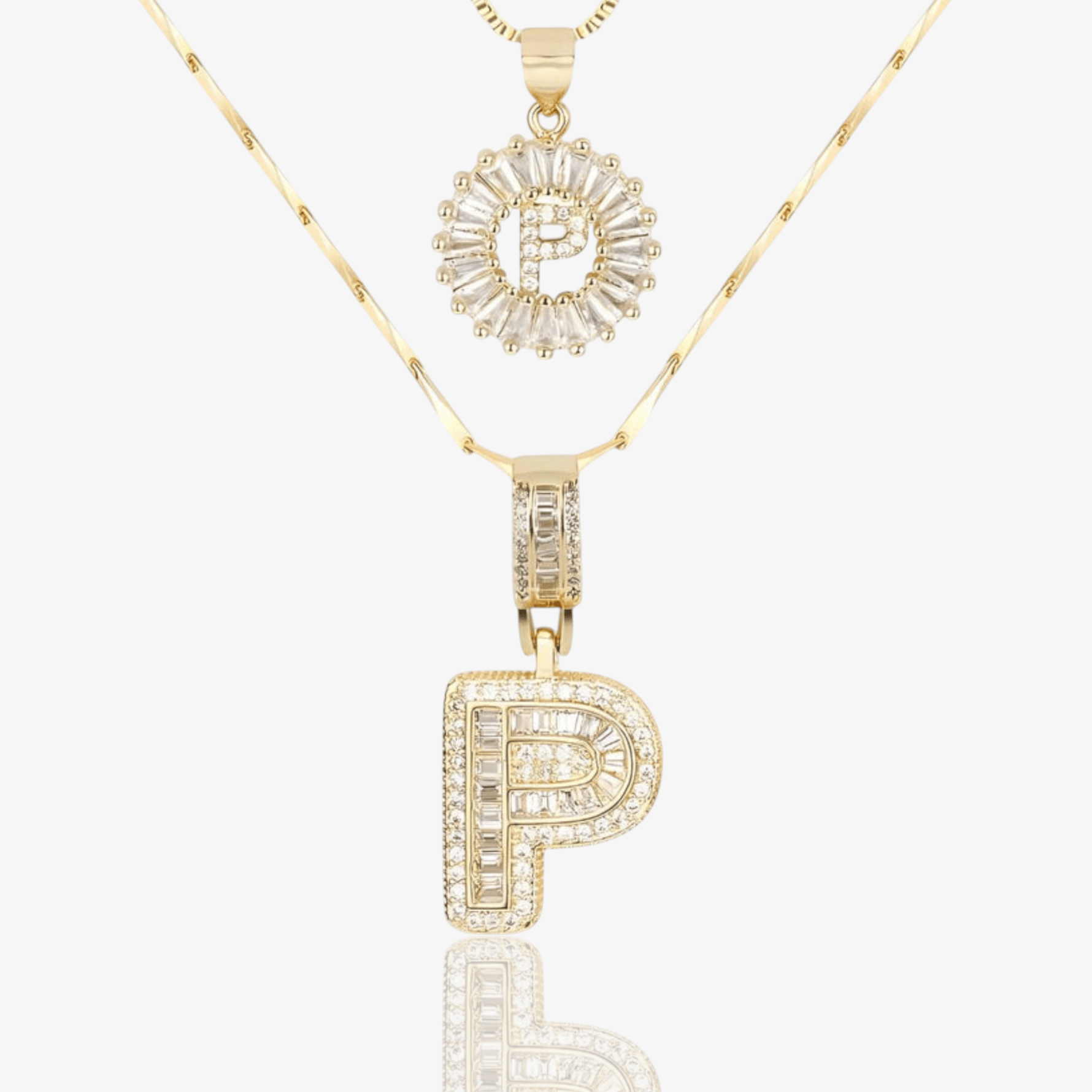 Initial Necklace A–Z Duo Set