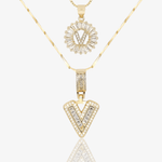 Initial Necklace A–Z Duo Set