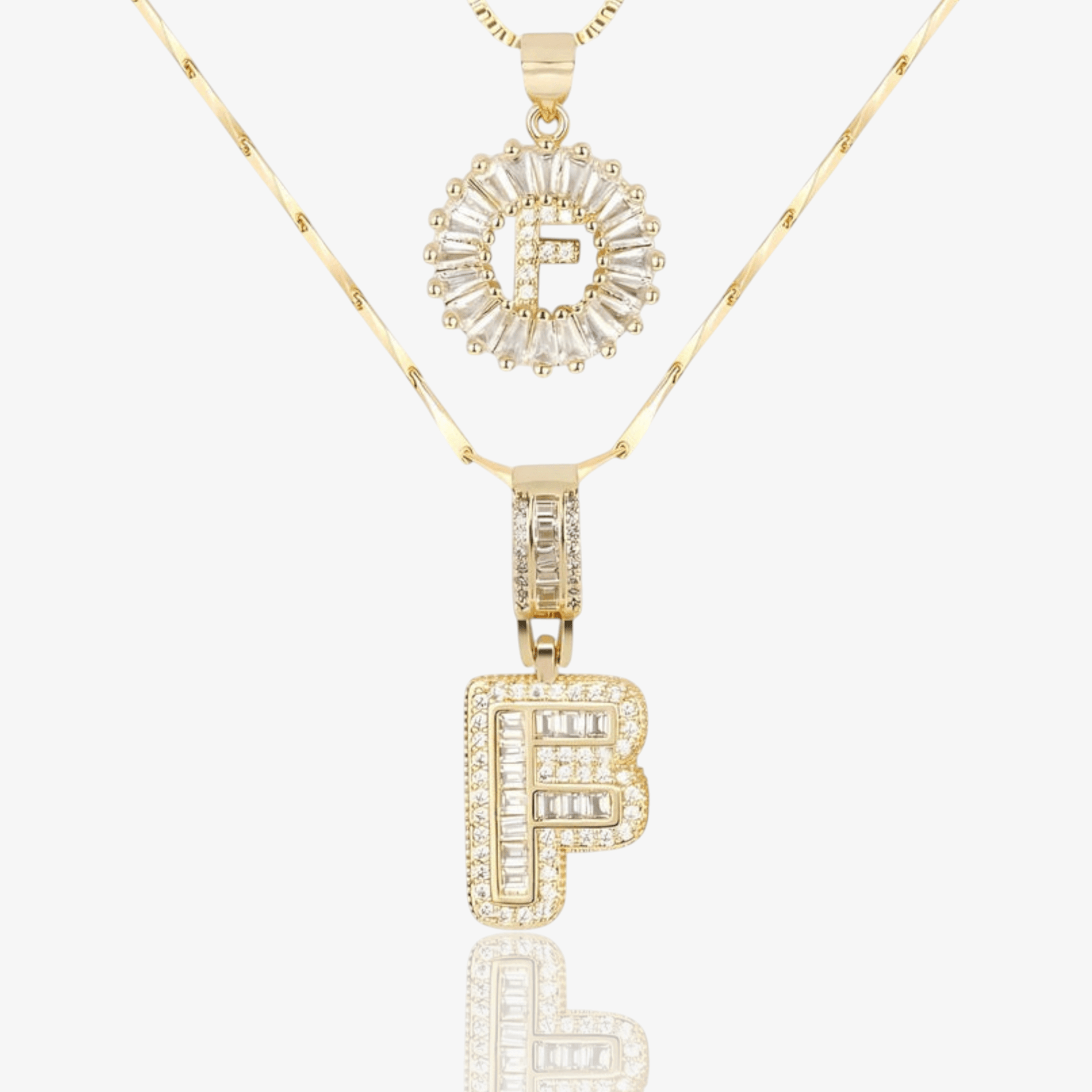 Initial Necklace A–Z Duo Set