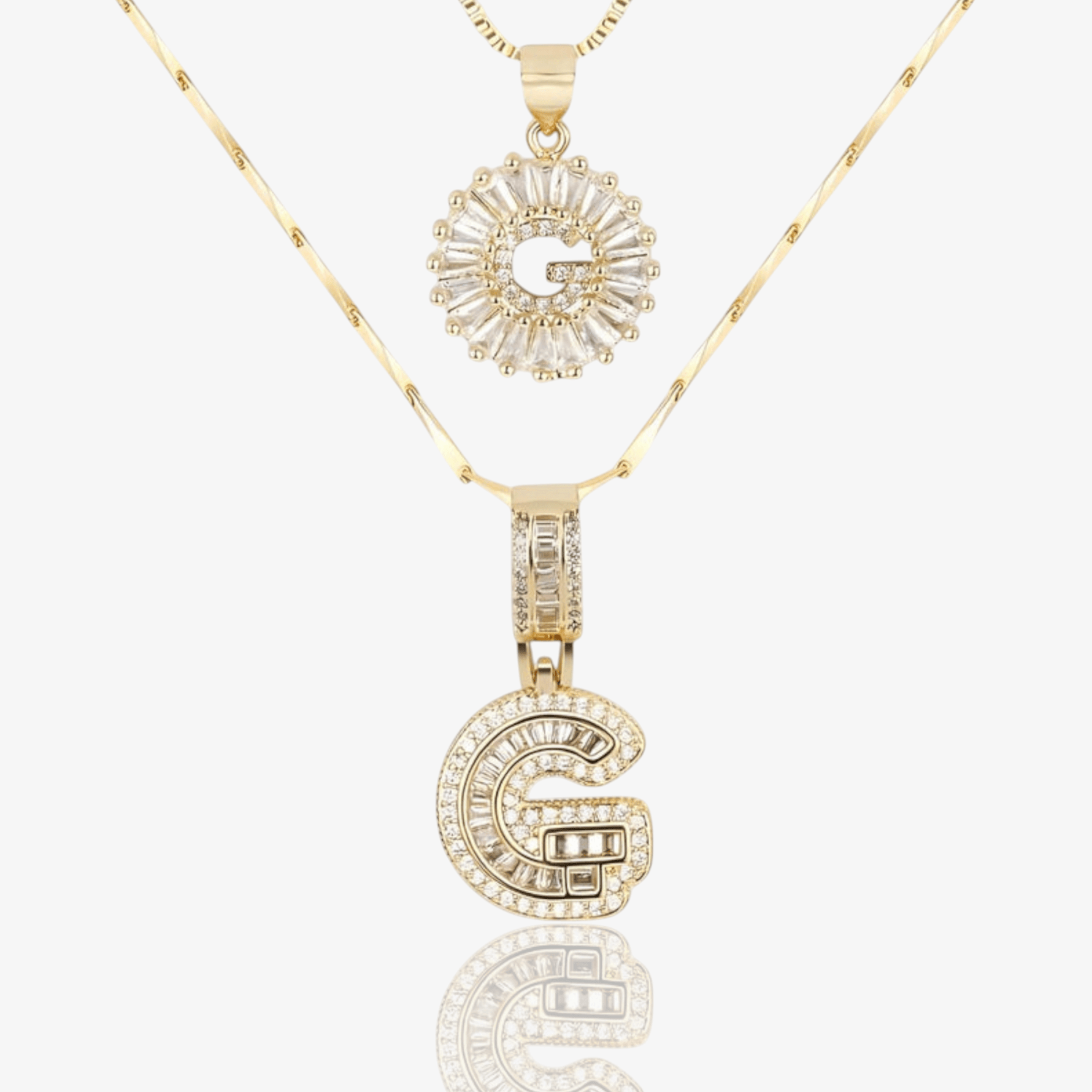 Initial Necklace A–Z Duo Set