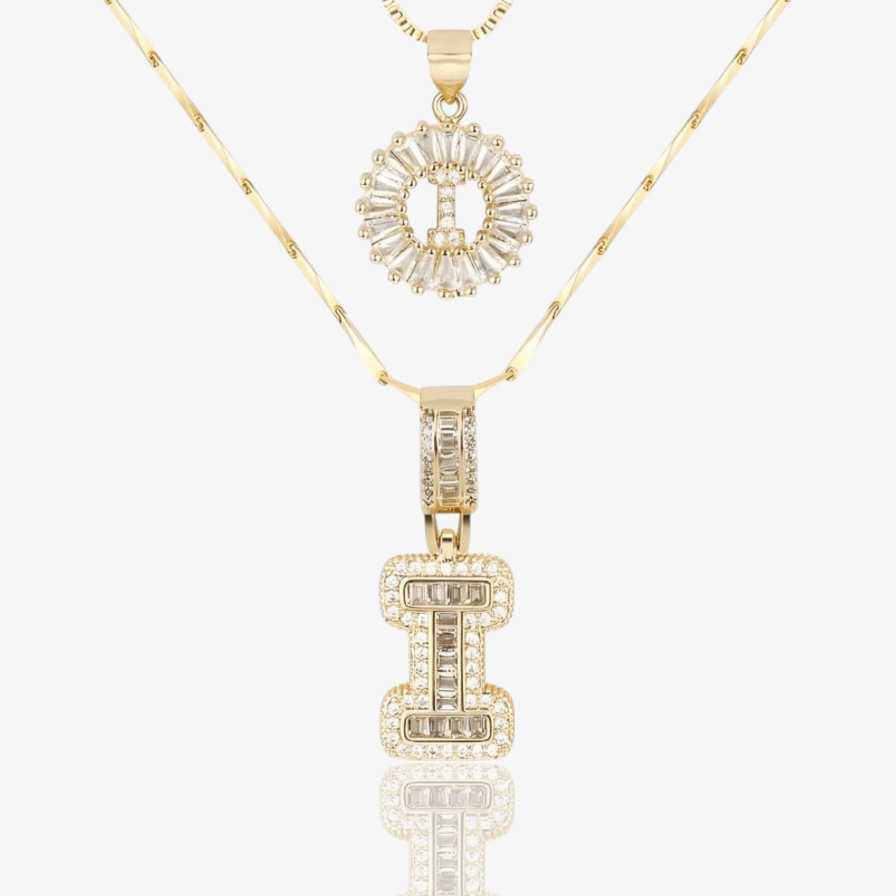 Initial Necklace A–Z Duo Set
