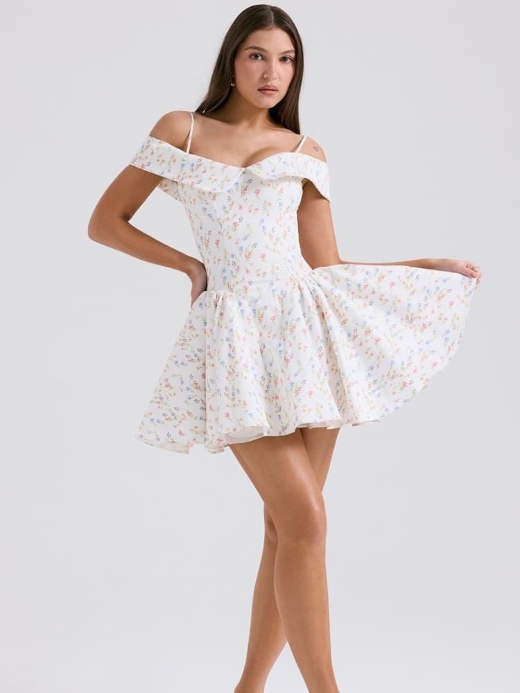 Francine Floral Bustier Mini Dress