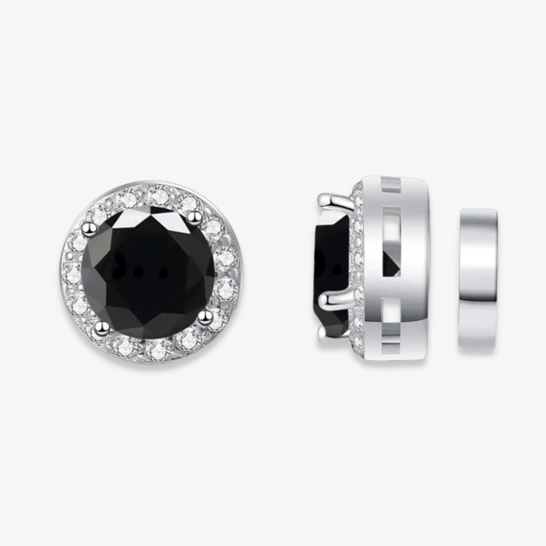 Magnetic Round Moissanite Earrings