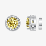 Magnetic Round Moissanite Earrings