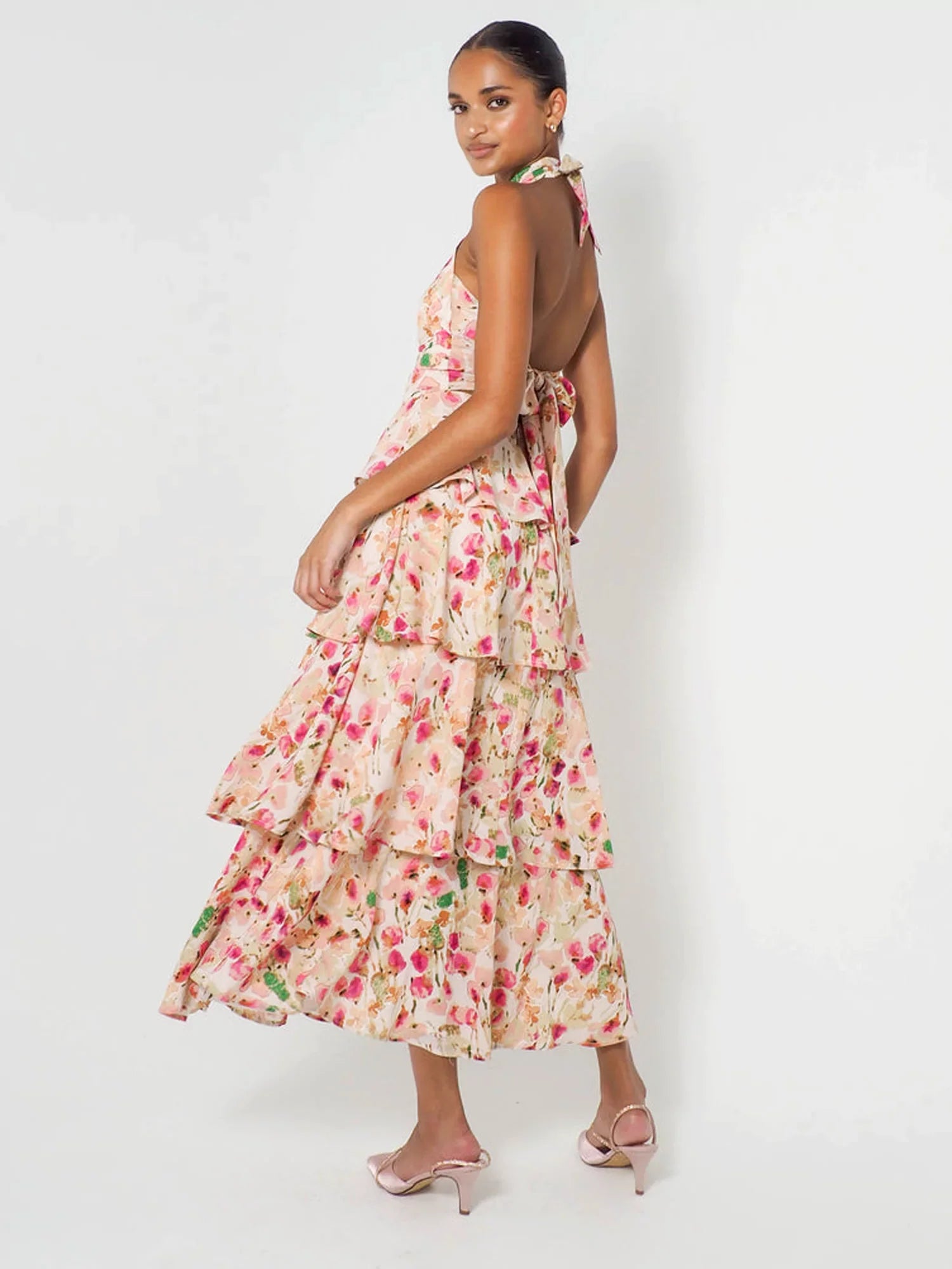 Airah Floral Halterneck Maxi Dress