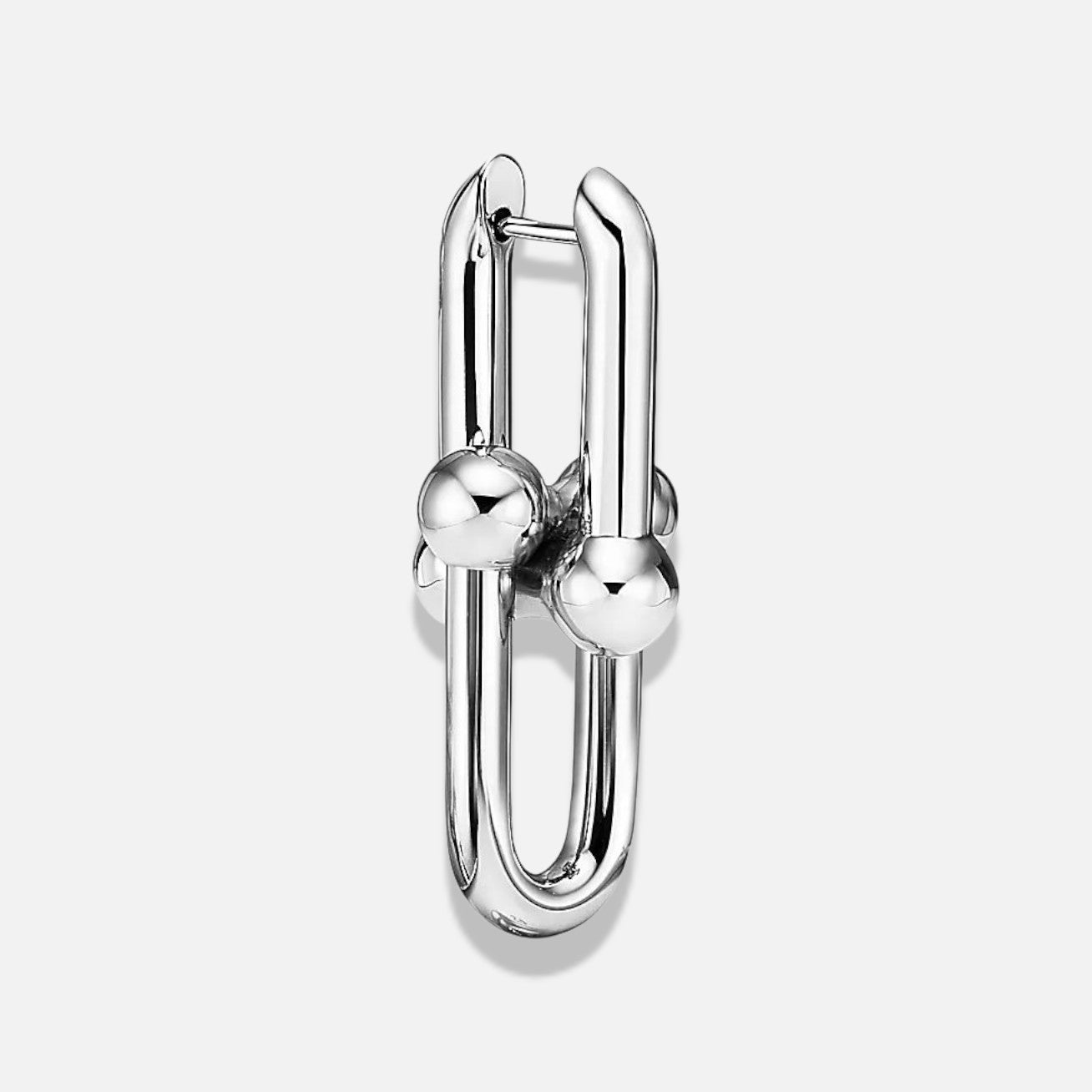 Minimal Link Hoop Earrings - image 3