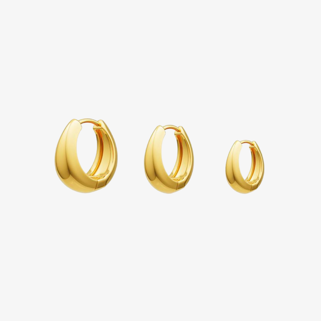 Essential Chunky Hoop Earrings Trio