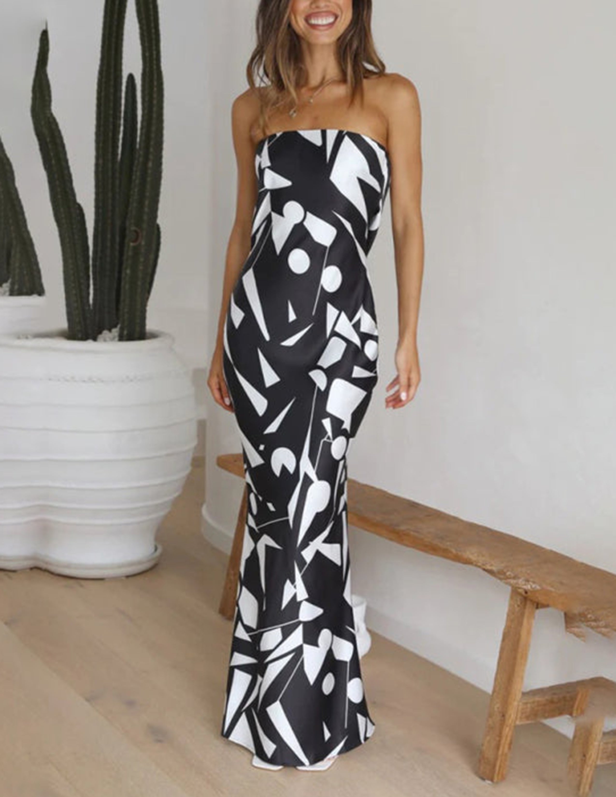 Carlah Satin Off Shoulder Maxi Dress