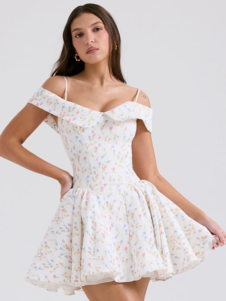 Francine Floral Bustier Mini Dress