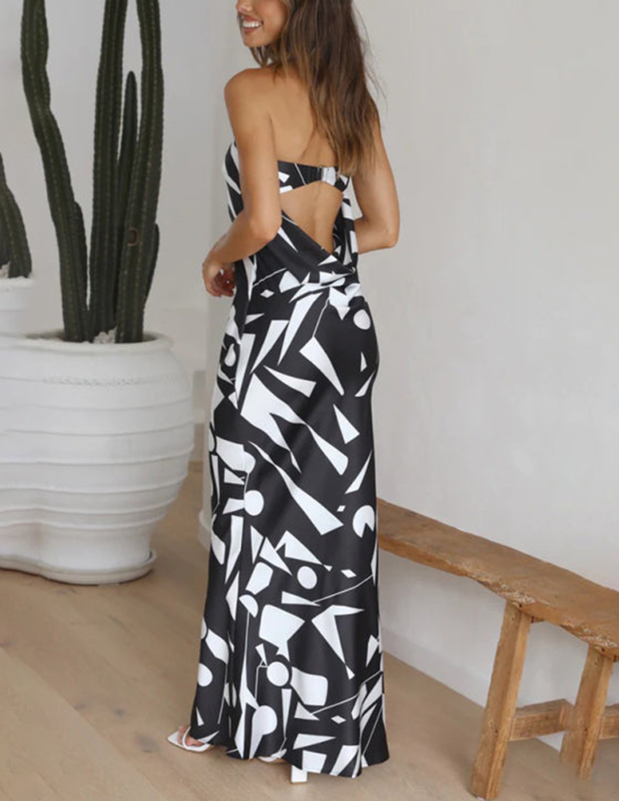 Carlah Satin Off Shoulder Maxi Dress