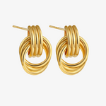 Gold Knot Hoop Earrings