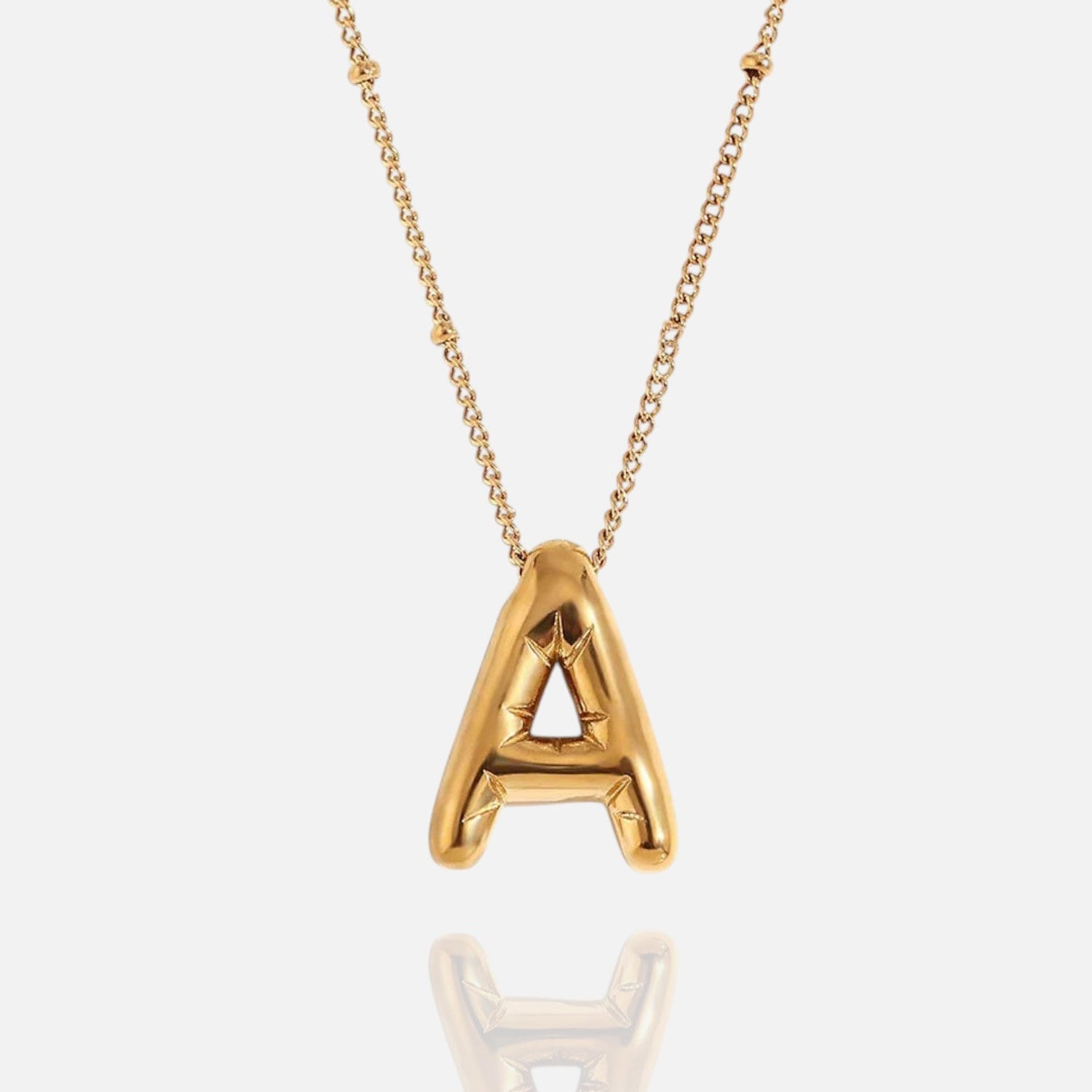 Balloon Initial Pendant Necklace