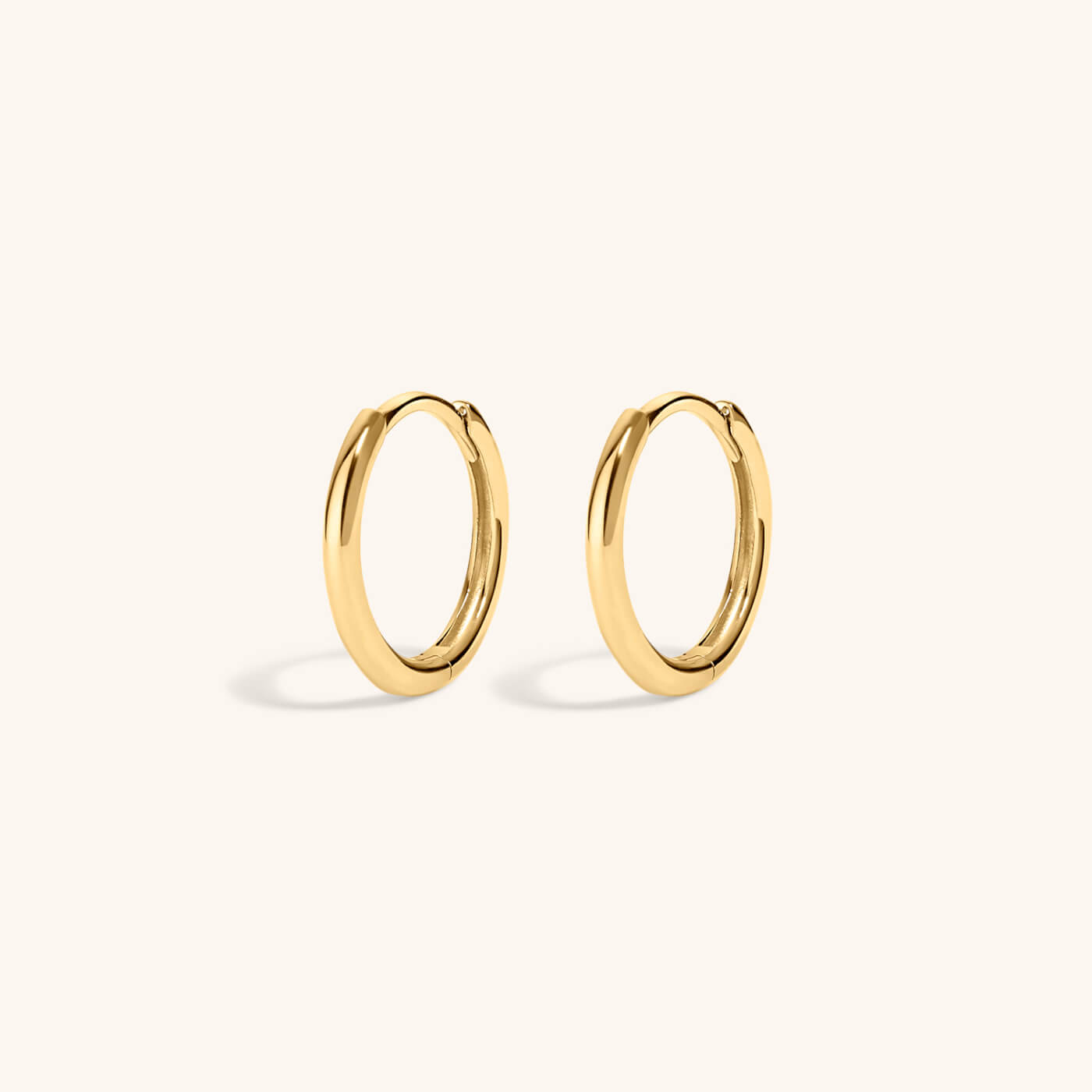 Classic Huggie Hoops in 14k gold plated