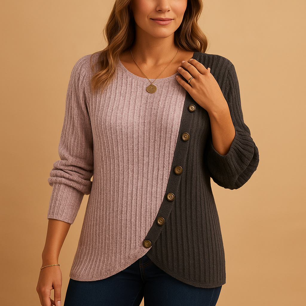 Hazel Elegant Knit Sweater | Lorienna