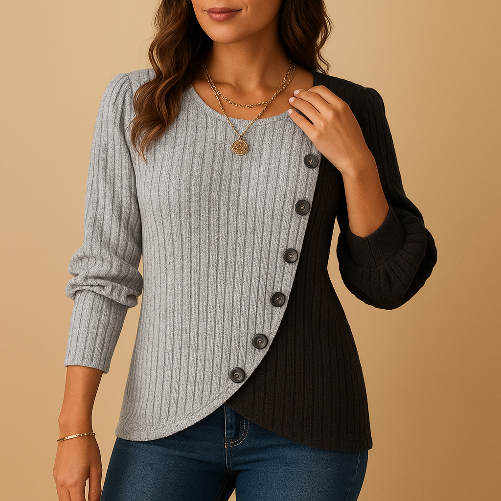 Hazel Elegant Knit Sweater | Lorienna