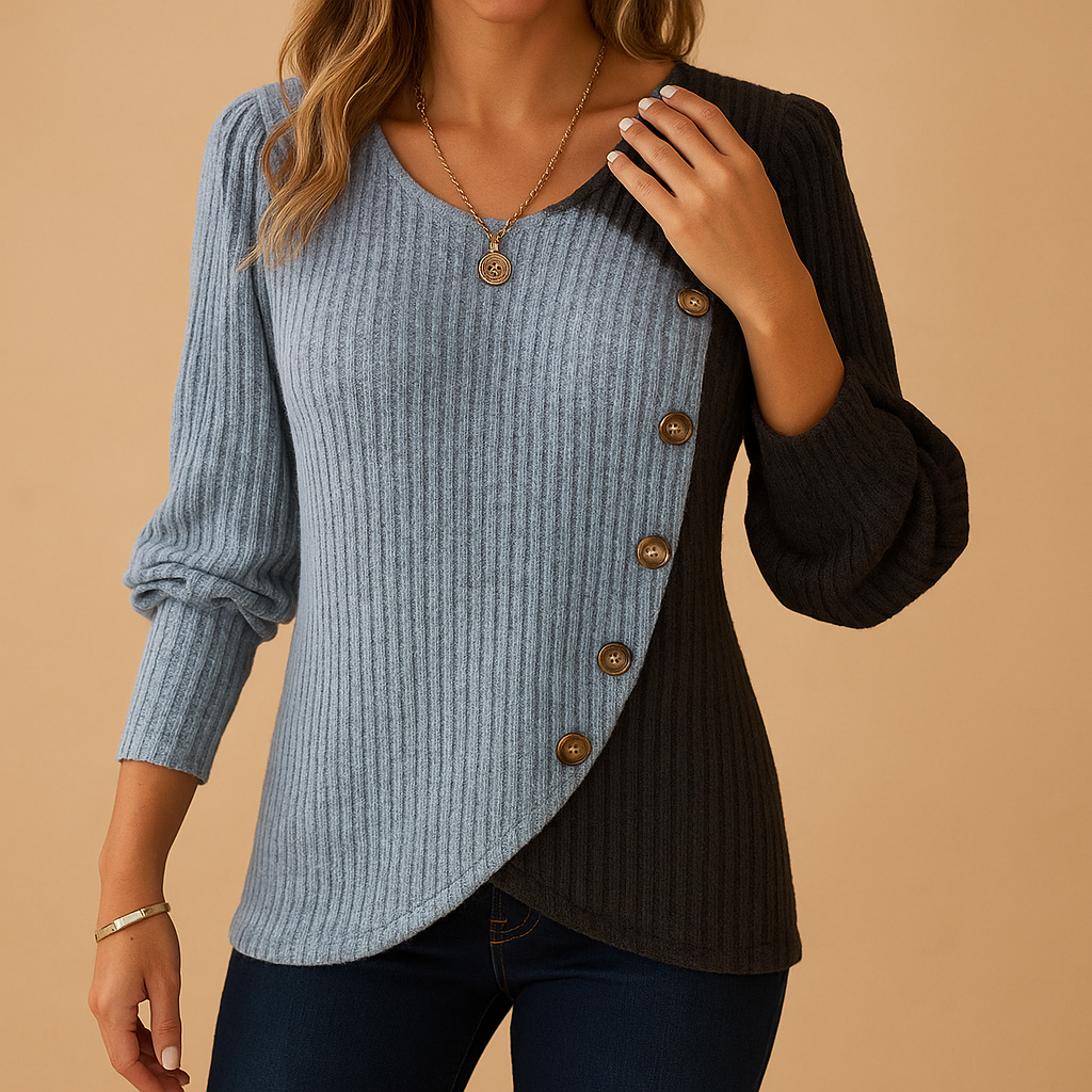 Hazel Elegant Knit Sweater | Lorienna